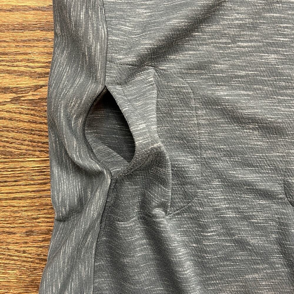 PrAna Sunrise Dress Womens Medium Gray Cowl Neck Long Sleeve Pockets Knit Casual - Picture 3 of 9